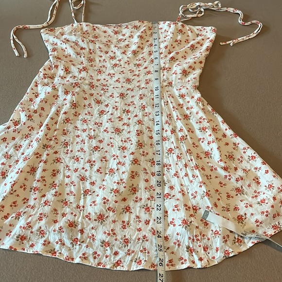 Reformation Bisque Floral Print Mini Dress- 12 - Picture 12 of 14